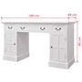 Voir la diapositive 6 : VIDAXL Bureau a double piedestal Blanc 140 x 48 x 80 cm