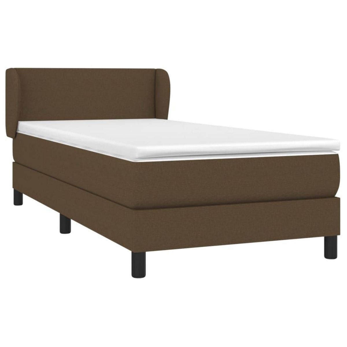 VIDAXL Sommier a lattes de lit avec matelas Marron fonce 80x200 cm