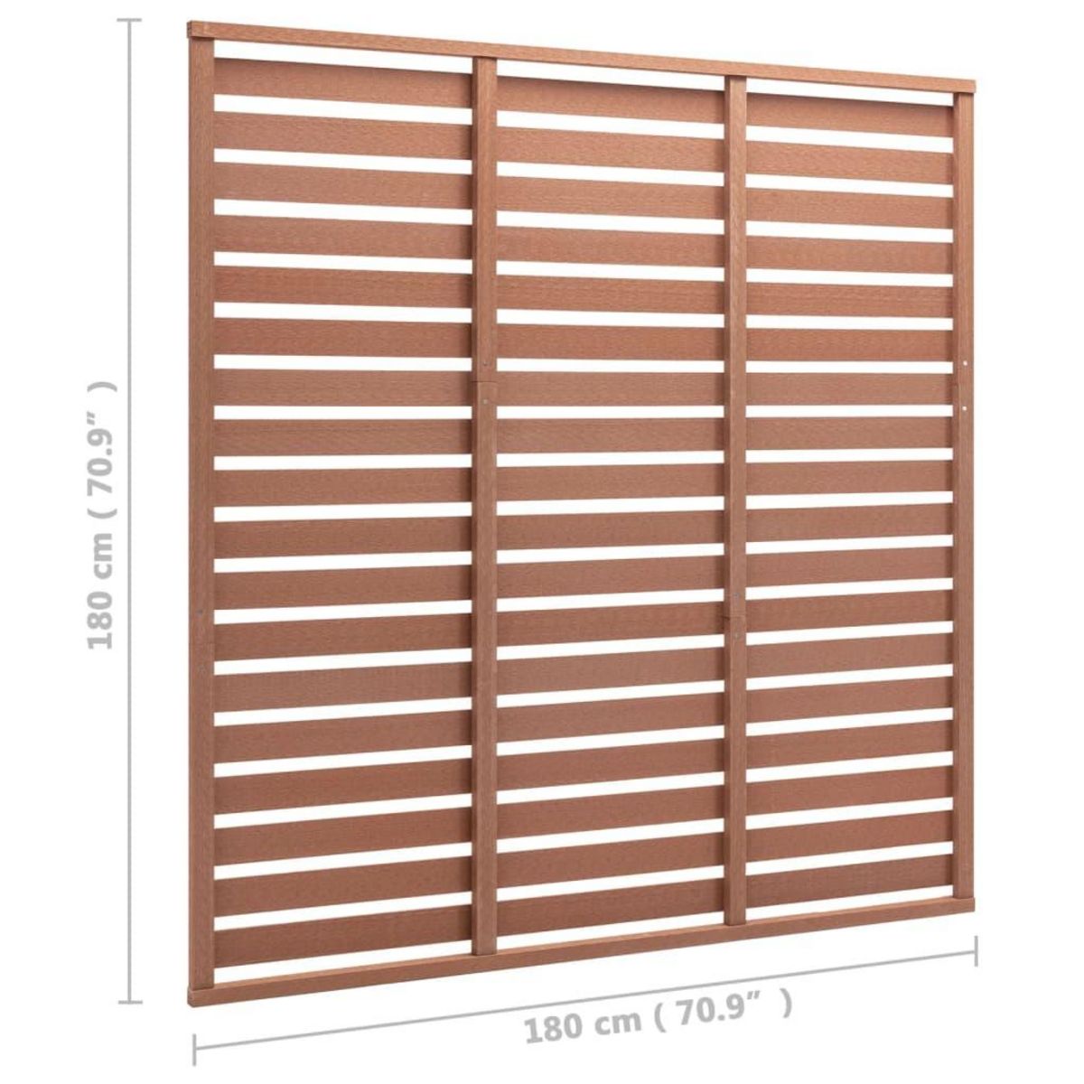 VIDAXL Panneau de cloture WPC 180x180 cm Marron