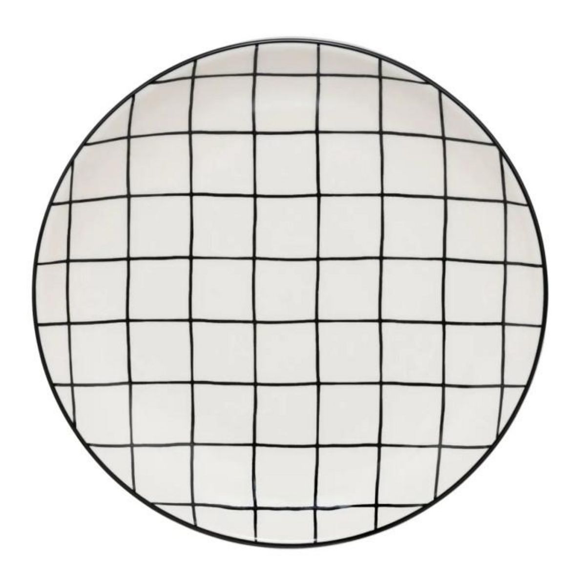 SECRET DE GOURMET Lot de 6 Assiettes Plates  Family Corner  27cm Blanc