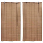 VIDAXL Stores roulants en bambou 2 pcs Marron 120x220 cm