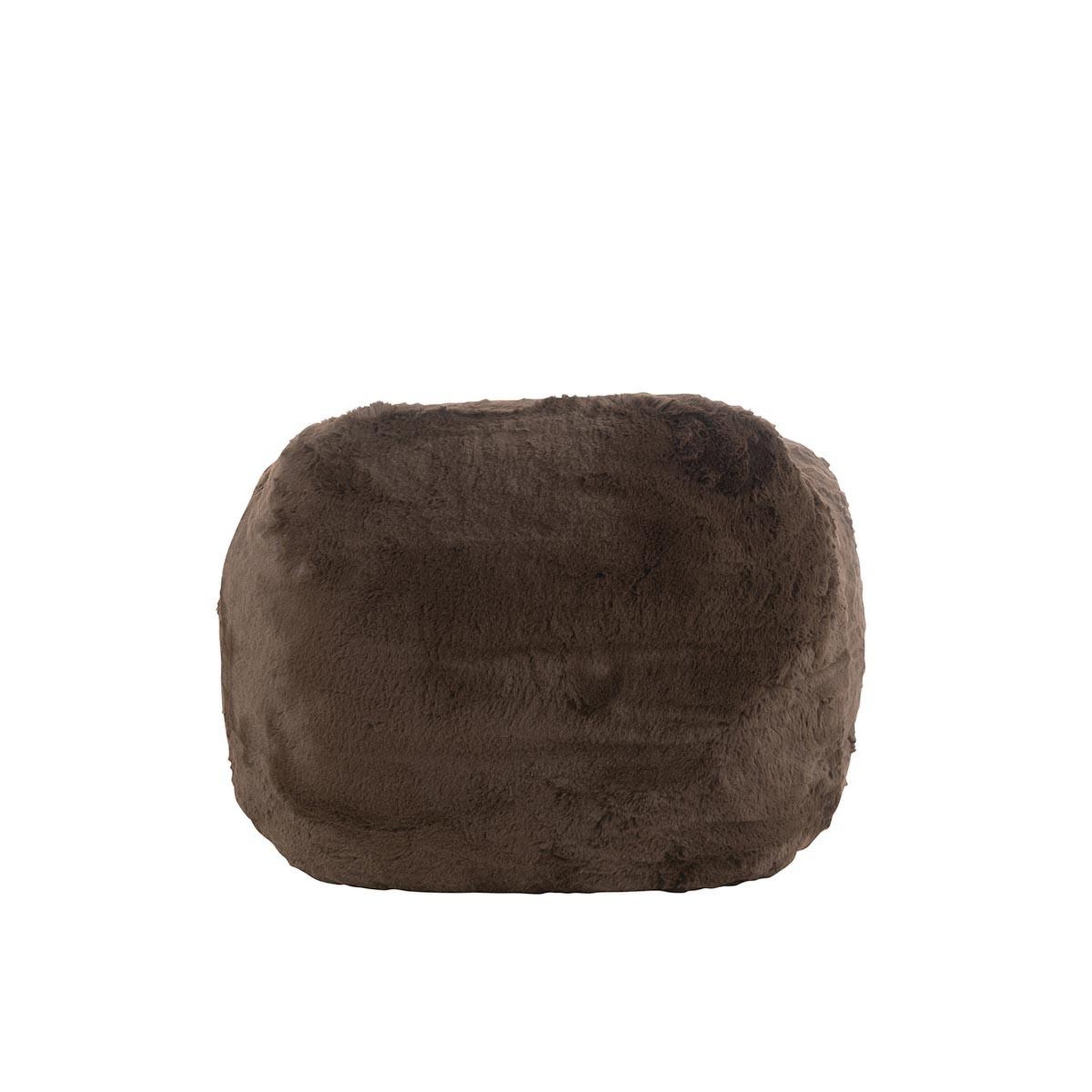 Voir la diapositive 4 : J-LINE Fauteuil en tissu  cutie  99cm marron