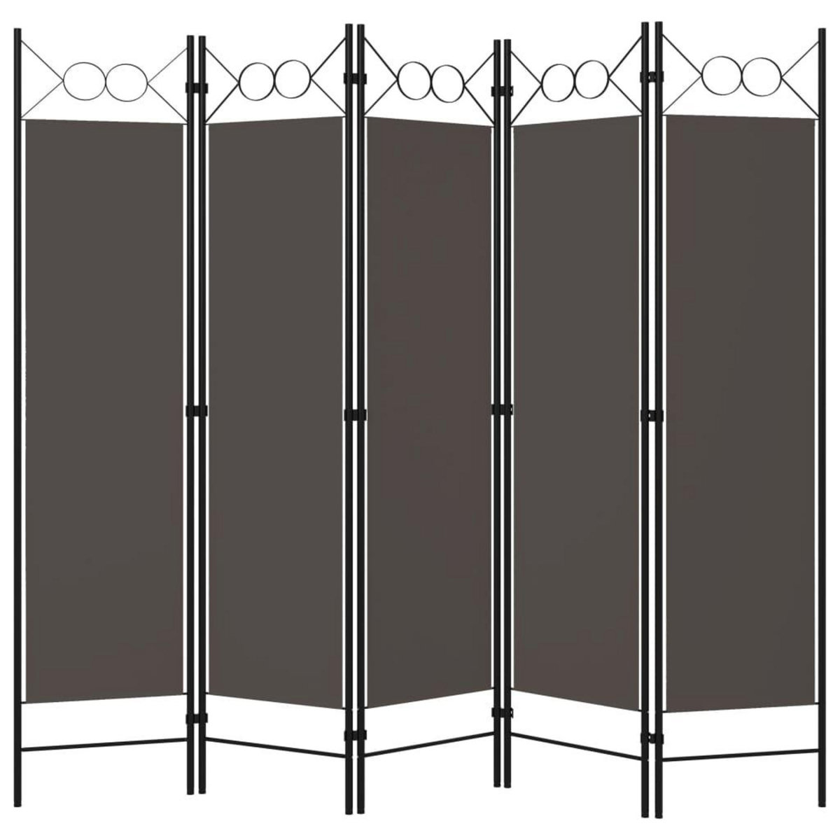 VIDAXL Cloison de separation 5 panneaux Anthracite 200x180 cm