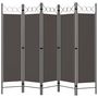 Voir la diapositive 2 : VIDAXL Cloison de separation 5 panneaux Anthracite 200x180 cm