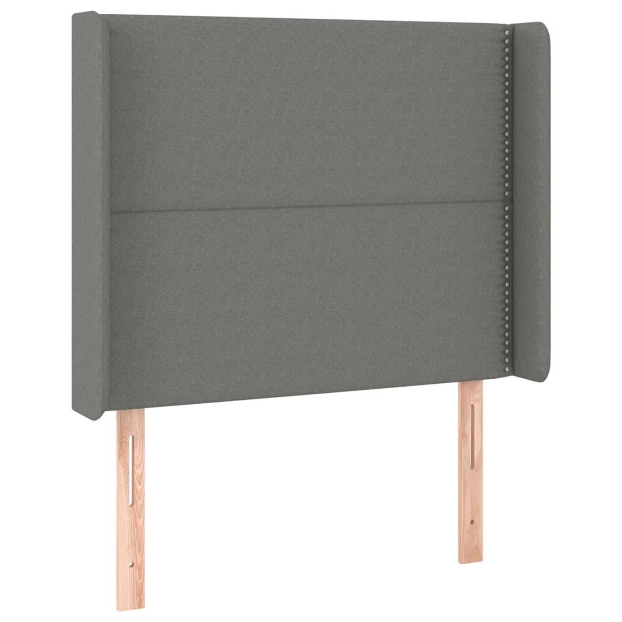 Voir la diapositive 3 : VIDAXL Tete de lit a LED Gris fonce 83x16x118/128 cm Tissu