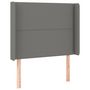 Voir la diapositive 3 : VIDAXL Tete de lit a LED Gris fonce 83x16x118/128 cm Tissu