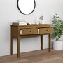 Voir la diapositive 3 : VIDAXL Table console Marron miel 100x35x75 cm Bois massif de pin
