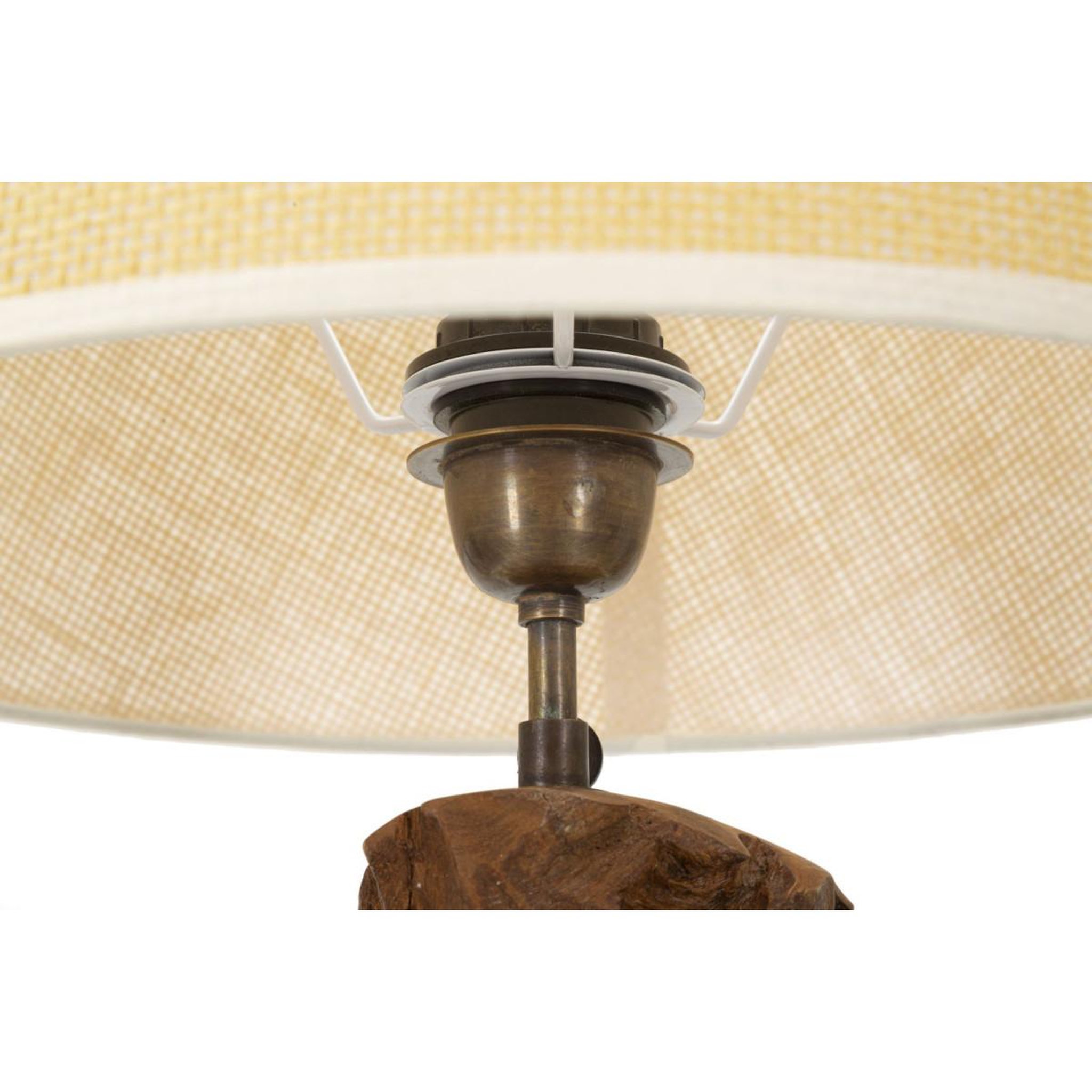 Voir la diapositive 3 : Paris Prix Lampe à poser en teck  kepala  69cm marron
