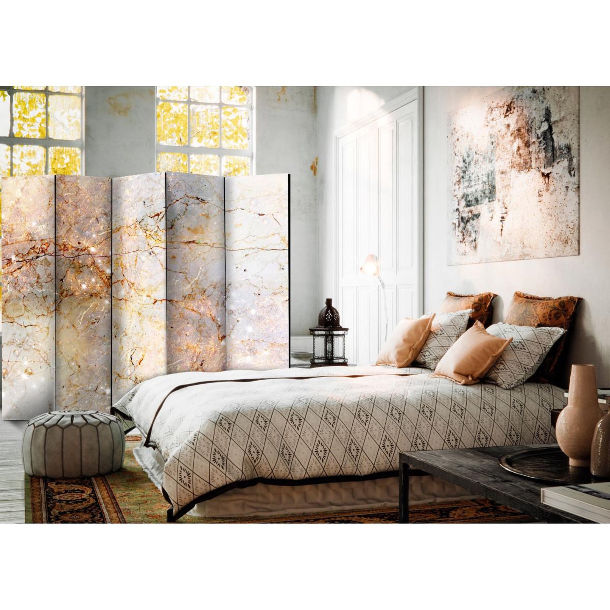 Voir la diapositive 2 : Paris Prix Paravent 5 volets  enchanted in marble  172x225cm