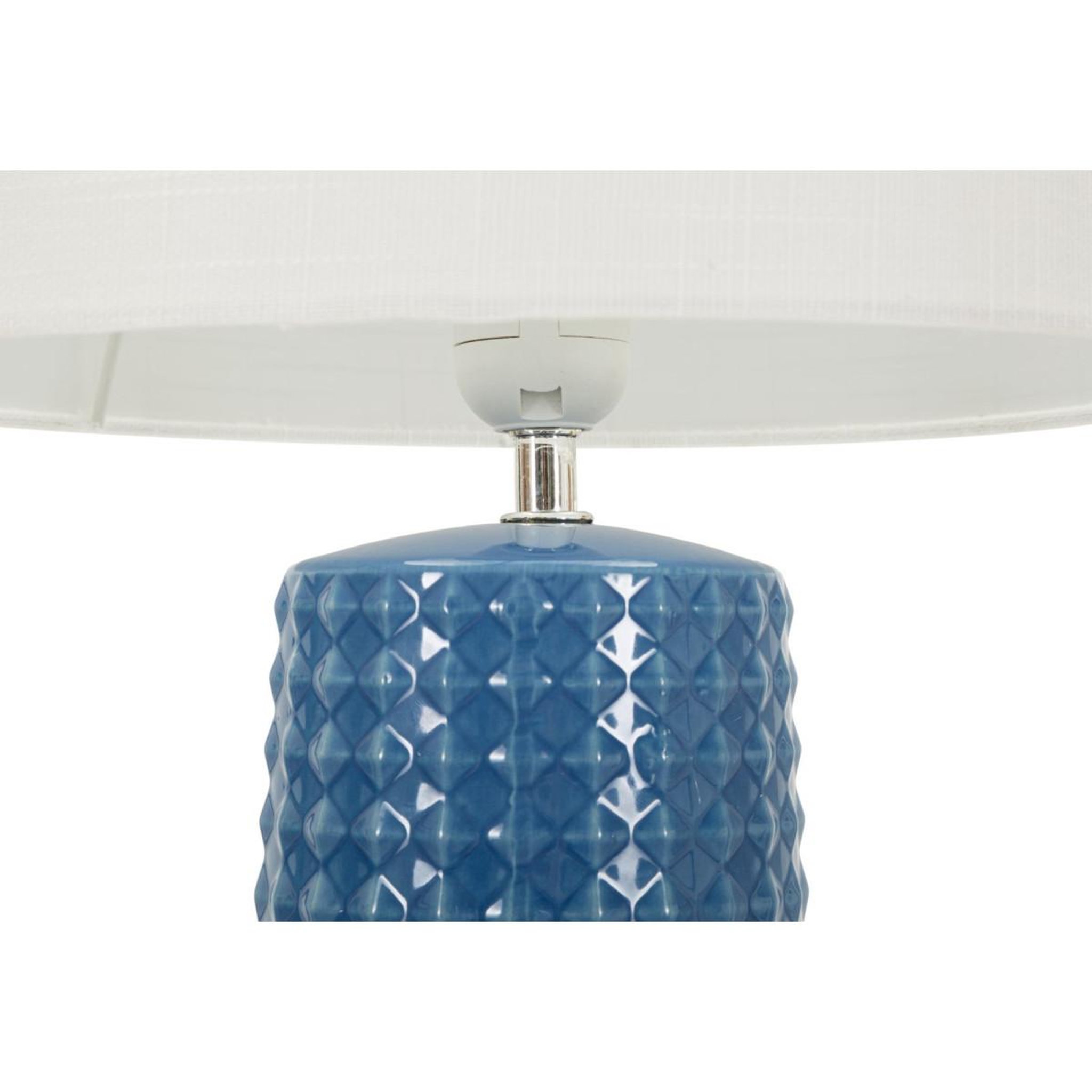Voir la diapositive 2 : Paris Prix Lampe à poser en céramique  gliss  52cm bleu