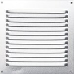 CENTRALE BRICO Grille d'aération aluminium anodisé, L.15 x l.15 cm