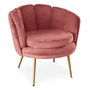 Voir la diapositive 1 : Paris Prix Fauteuil Arrondi en Velours  Dabren  80cm Rose
