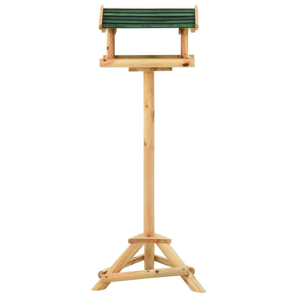 VIDAXL Mangeoire a oiseaux et support 37x28x100cm Bois de sapin massif