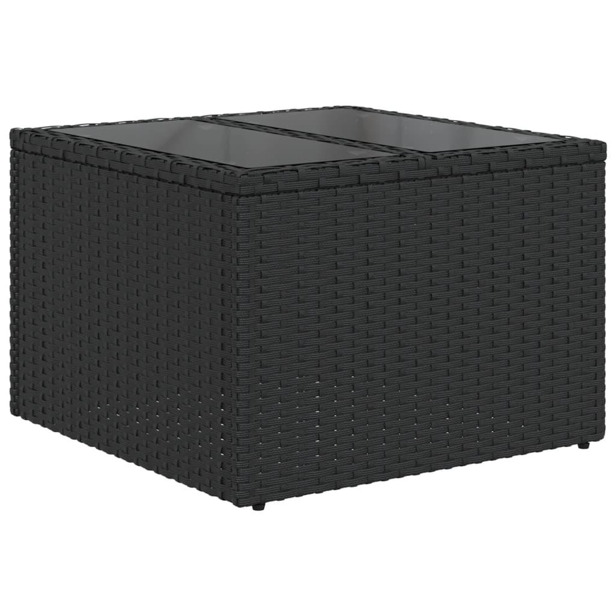 Voir la diapositive 5 : VIDAXL Salon de jardin 9 pcs avec coussins noir resine tressee