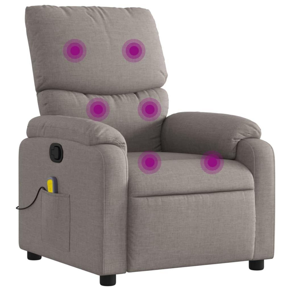 VIDAXL Fauteuil de massage inclinable Taupe Tissu
