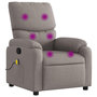 Voir la diapositive 2 : VIDAXL Fauteuil de massage inclinable Taupe Tissu