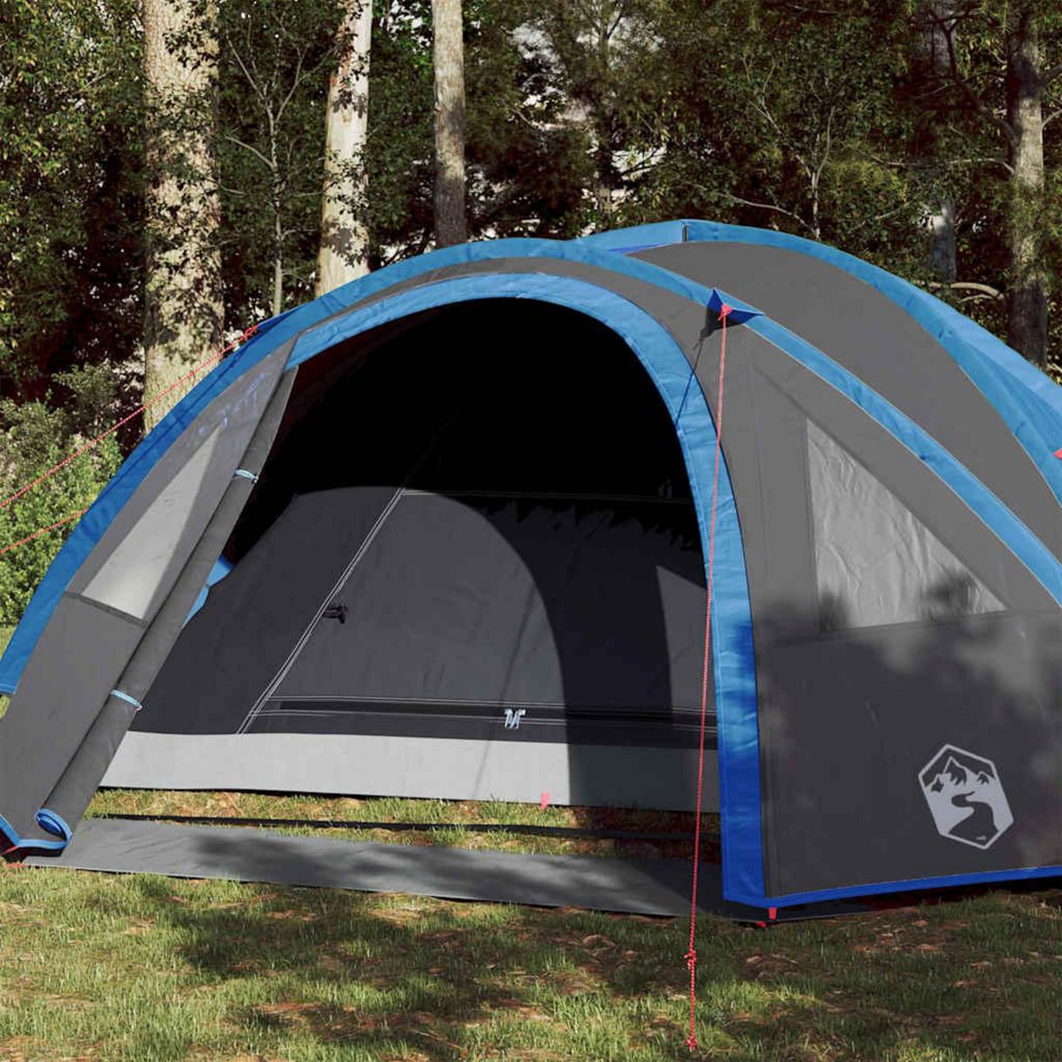 VIDAXL Tente de camping a dome 4 personnes bleu impermeable