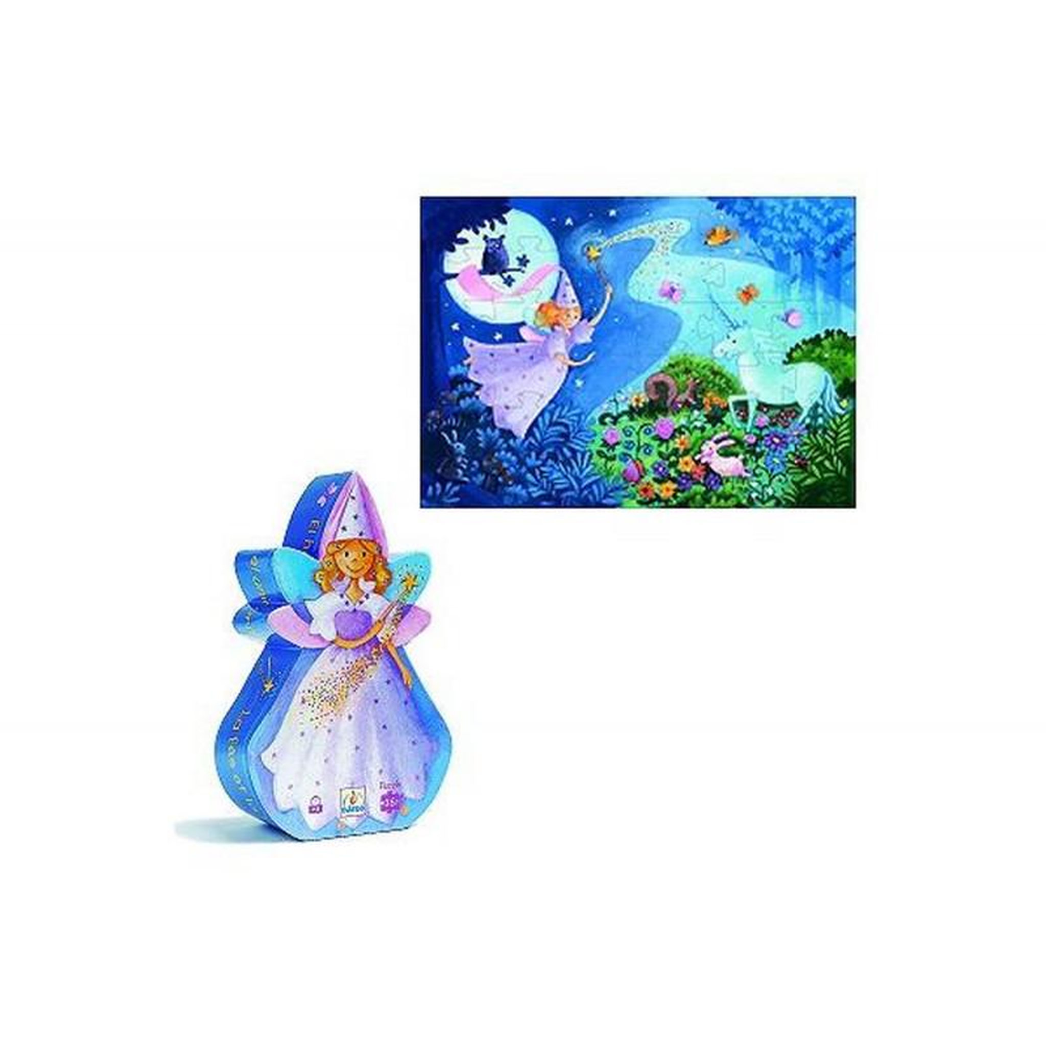 Djeco Puzzle enfant 36 pièces Fée et Licorne univers féerique magique – Djeco