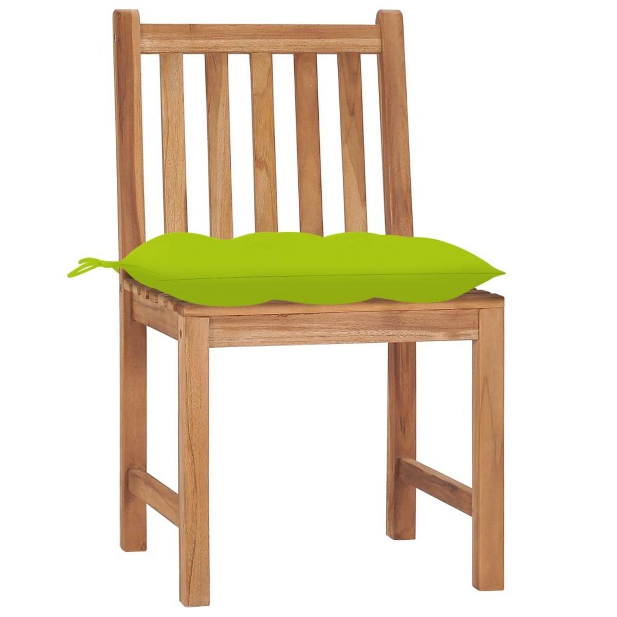 VIDAXL Chaises de jardin lot de 2 avec coussins Bois de teck massif