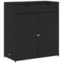 Voir la diapositive 2 : VIDAXL Armoire de rangement de jardin noir 105x55x113cm resine tressee