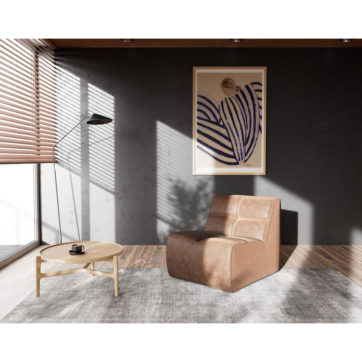 LISA DESIGN Alya - module d'assise en simili