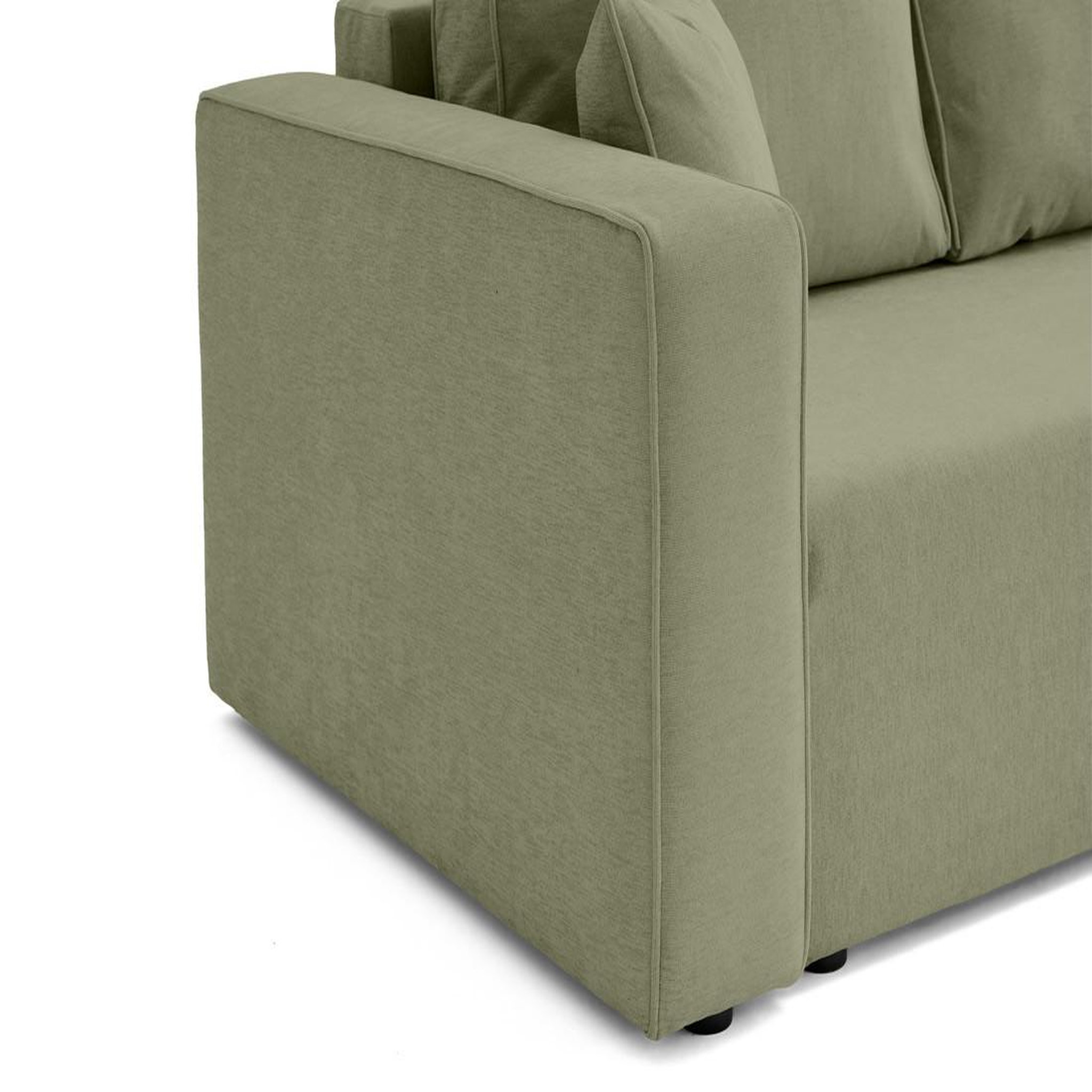 Voir la diapositive 6 : BEST MOBILIER Topaze - canapé 3 places - convertible avec coffre - en tissu