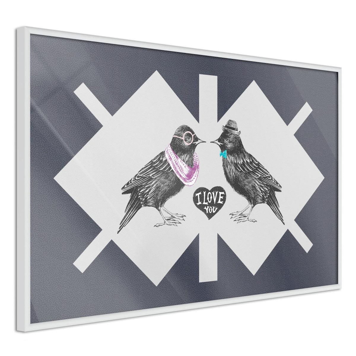 Paris Prix Affiche Murale Encadrée  Bird Love