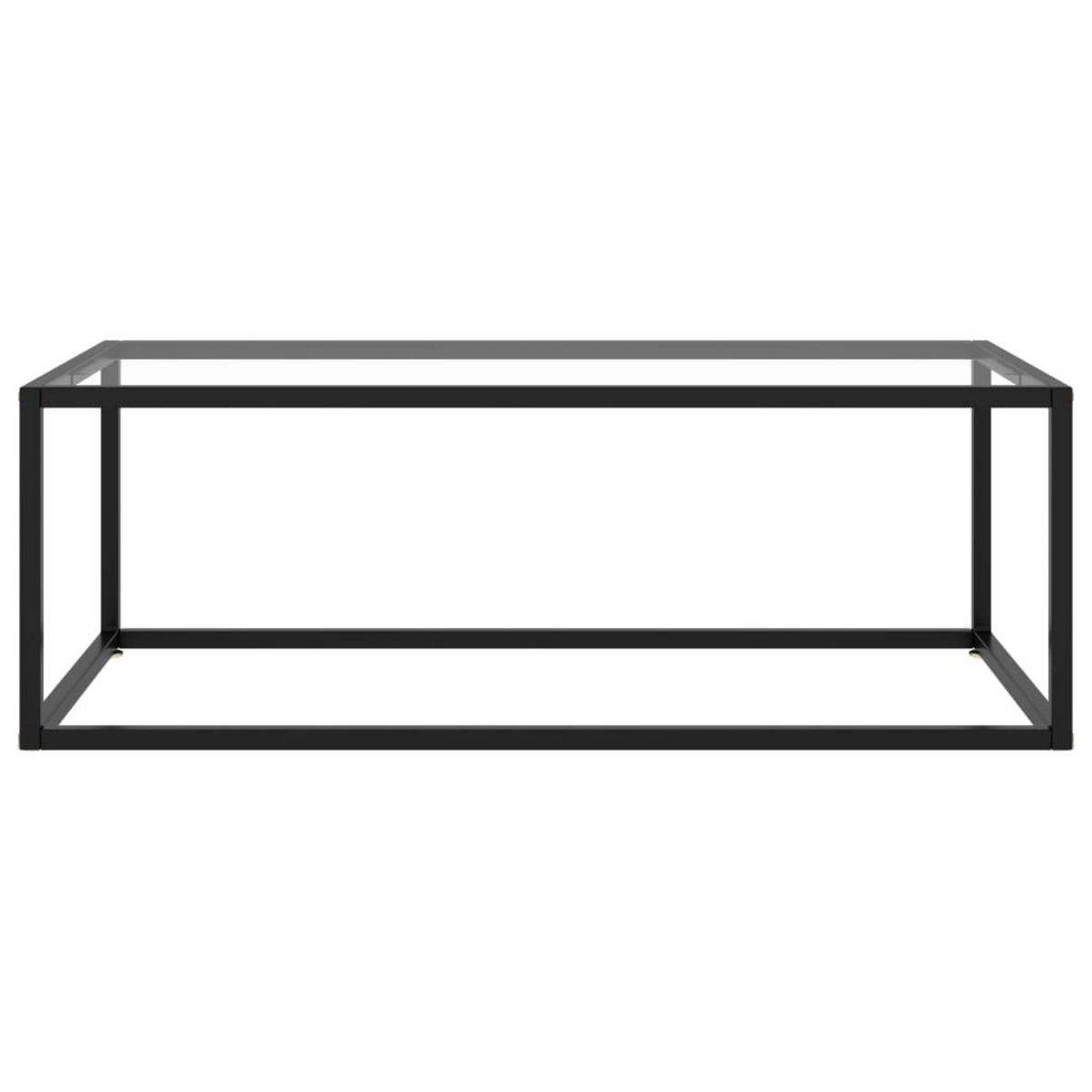 VIDAXL Table basse Noir avec verre trempe 100x50x35 cm