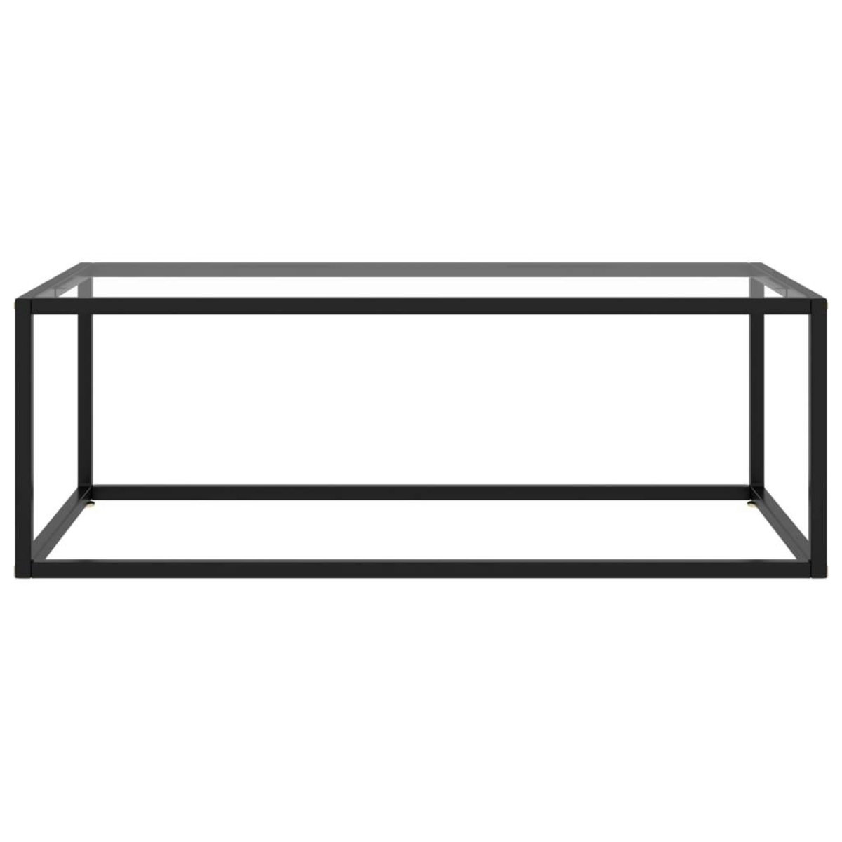 VIDAXL Table basse Noir avec verre trempe 100x50x35 cm