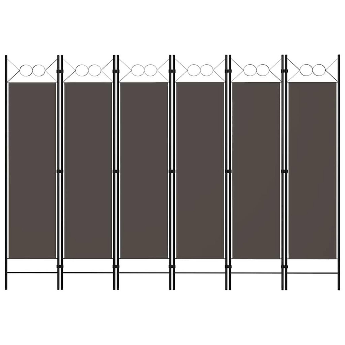 VIDAXL Cloison de separation 6 panneaux Anthracite 240x180 cm