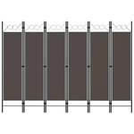 VIDAXL Cloison de separation 6 panneaux Anthracite 240x180 cm