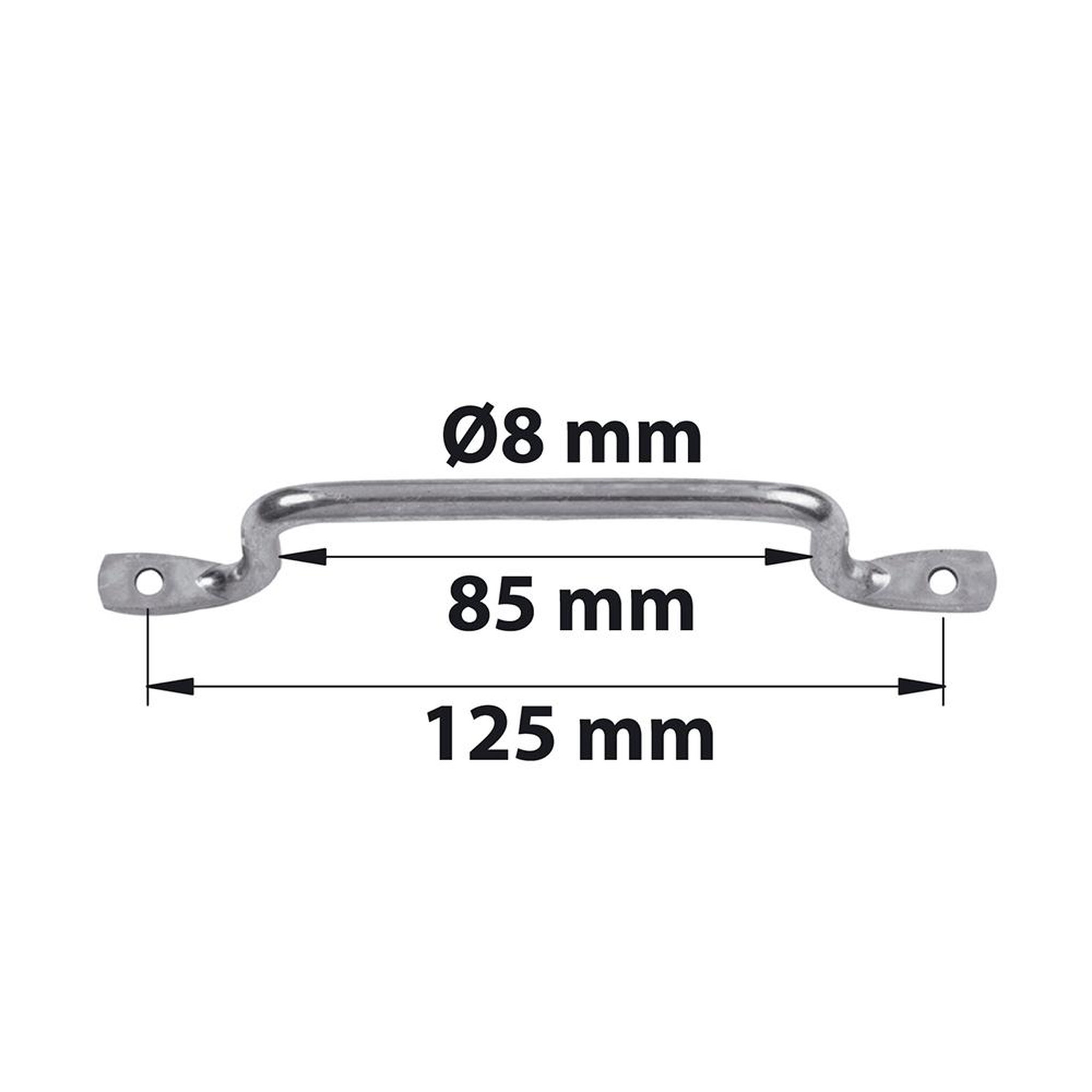 CENTRALE BRICO Poignée fil à pattes D 8 x L 140 mm acier zingué blanc