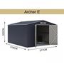 Voir la diapositive 3 : MARKET24 VELASCO Abri de jardin en métal 8,84 m² - 277 x 319 x 202 cm - Kit d'ancrage inclus, 2 portes battantes - Gris