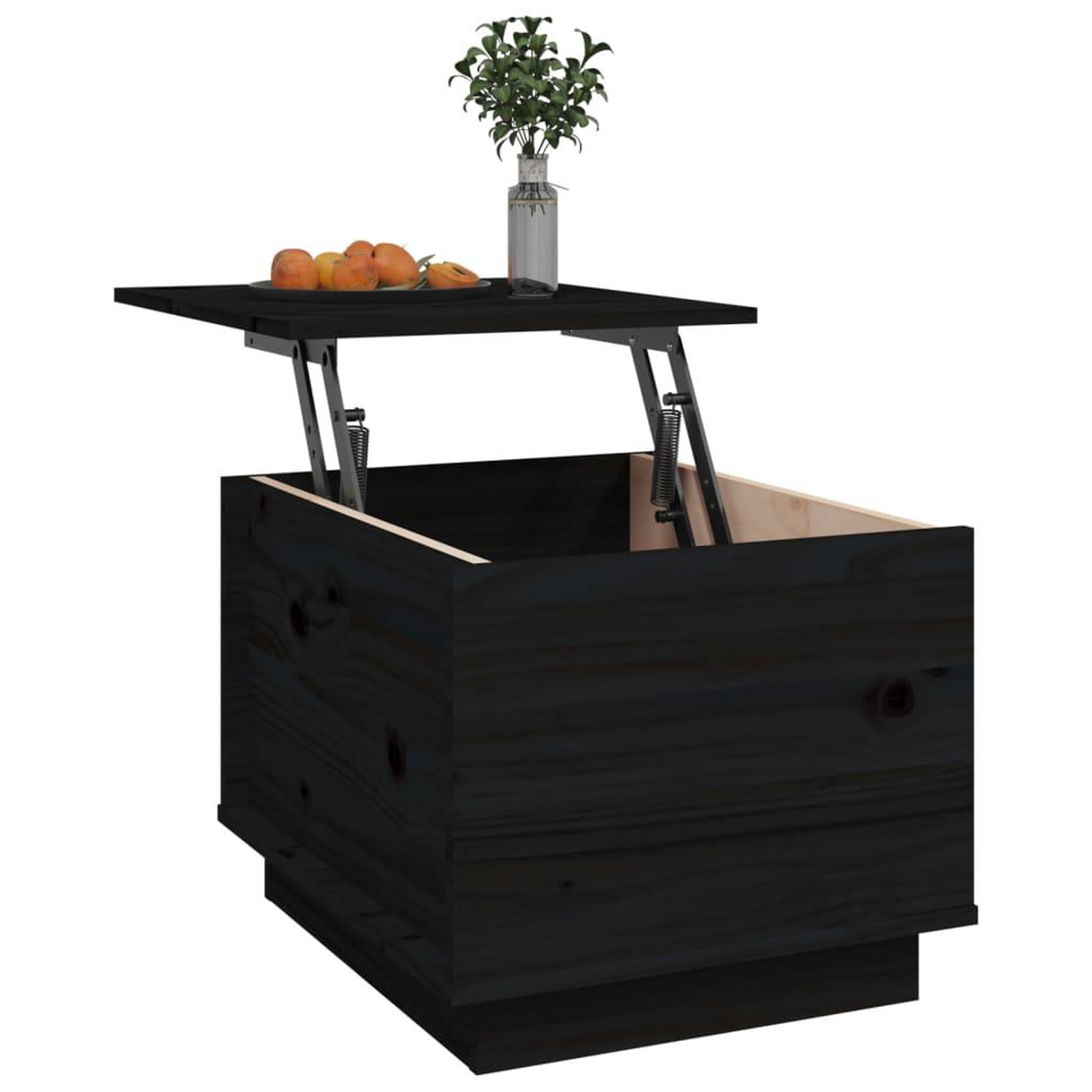 Voir la diapositive 5 : VIDAXL Table basse Noir 40x50x35 cm Bois massif de pin