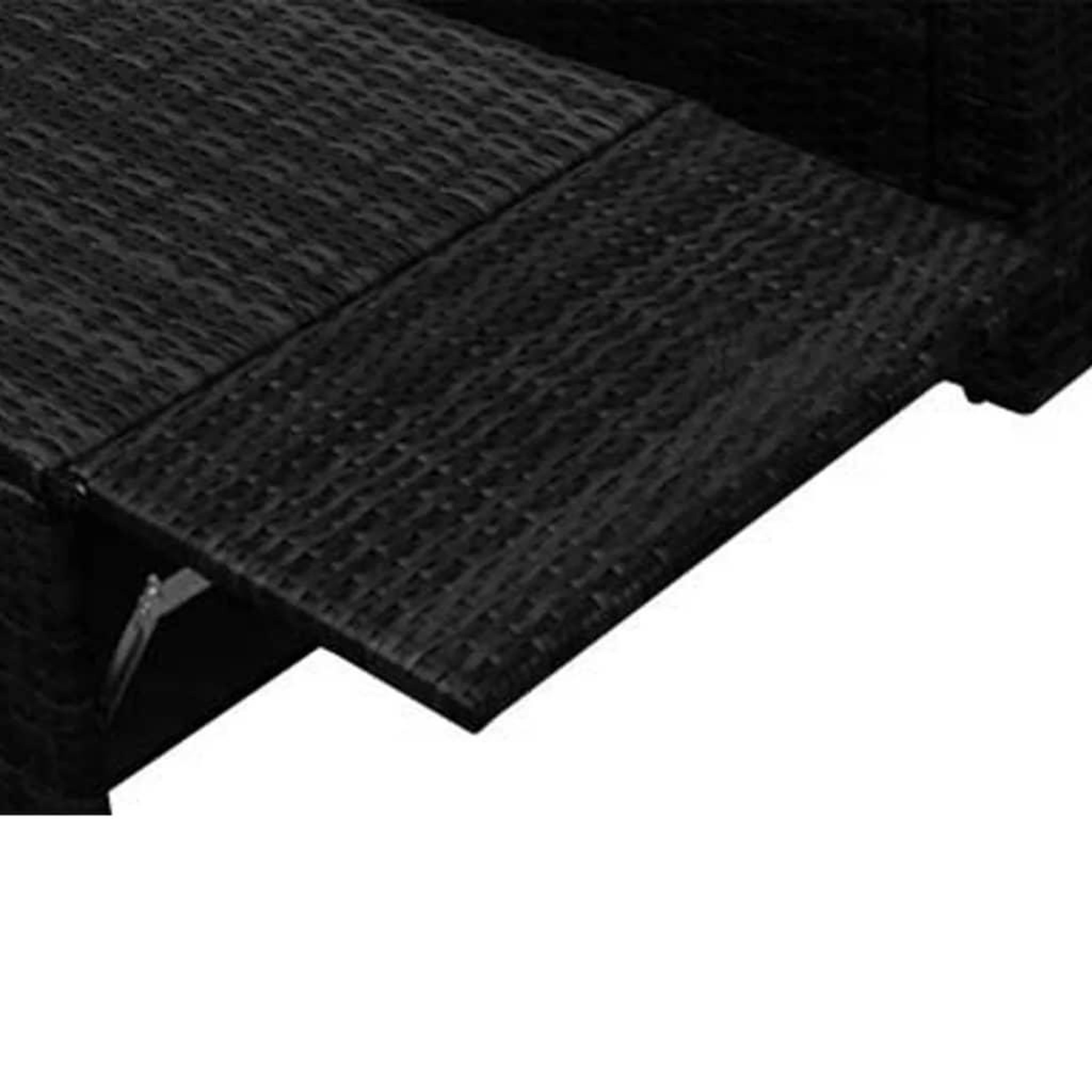 Voir la diapositive 5 : VIDAXL Salon de jardin 2 pcs avec coussins Resine tressee Noir