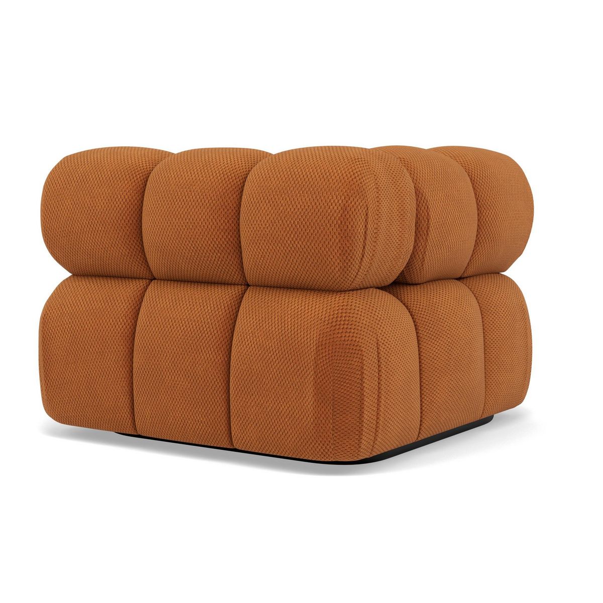 LISA DESIGN Ruby - module d'assise d'angle gauche en velours texturé