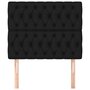 Voir la diapositive 3 : VIDAXL Tetes de lit 2 pcs Noir 100x7x78/88 cm Tissu