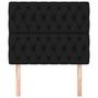 Voir la diapositive 3 : VIDAXL Tetes de lit 2 pcs Noir 100x7x78/88 cm Tissu
