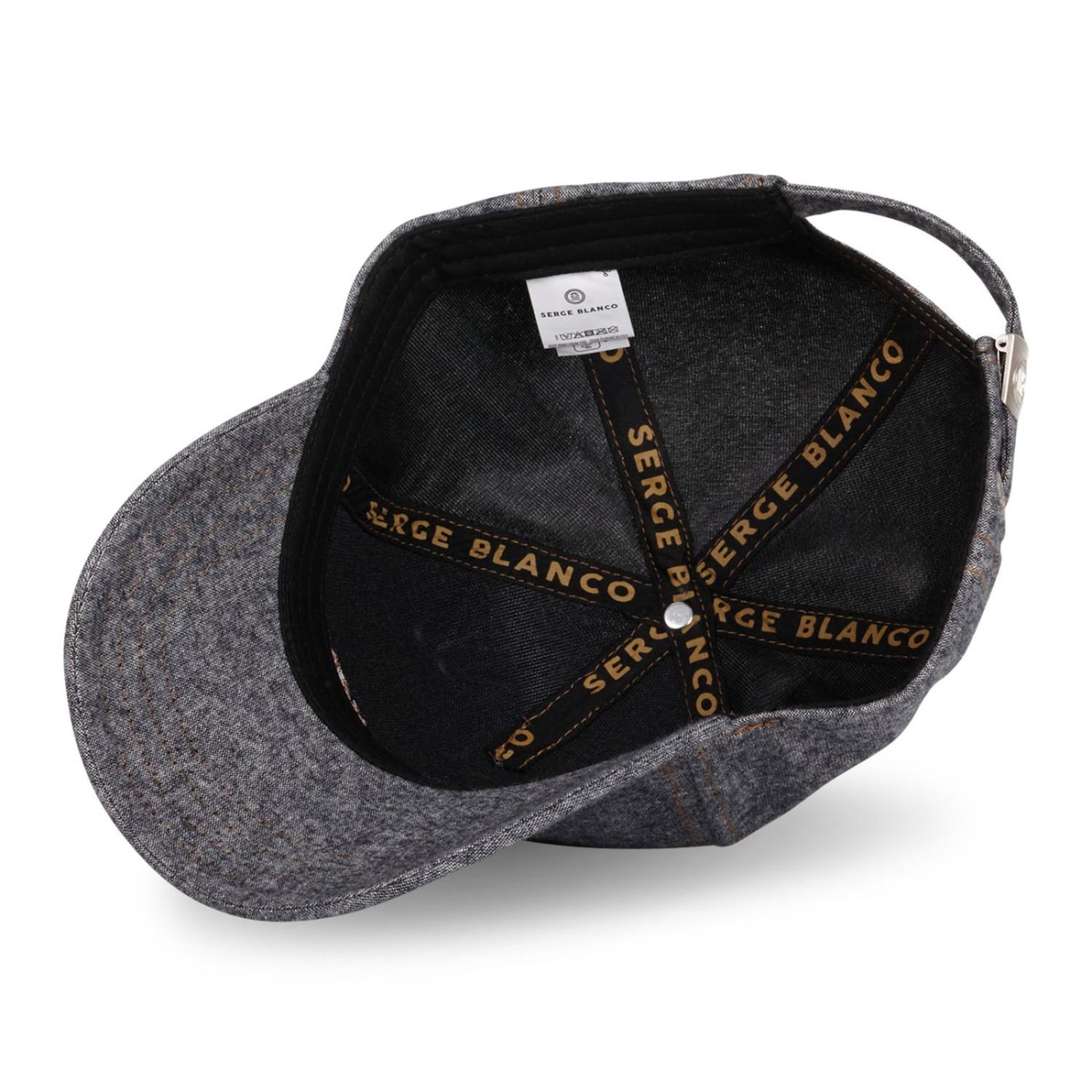 Voir la diapositive 5 : SERGE BLANCO Casquette Baseball homme chambray effet denim Jean