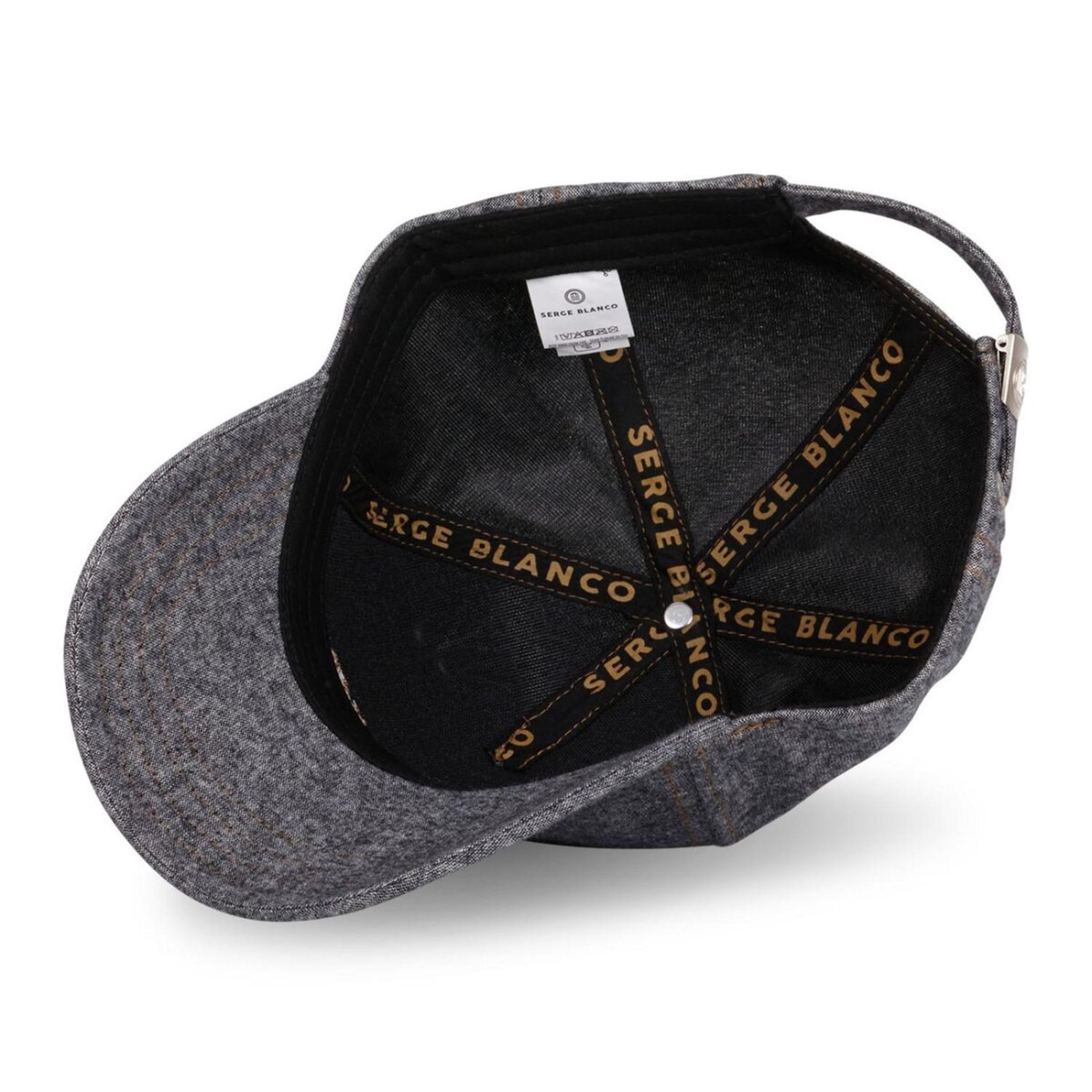 SERGE BLANCO Casquette Baseball homme chambray effet denim Jean