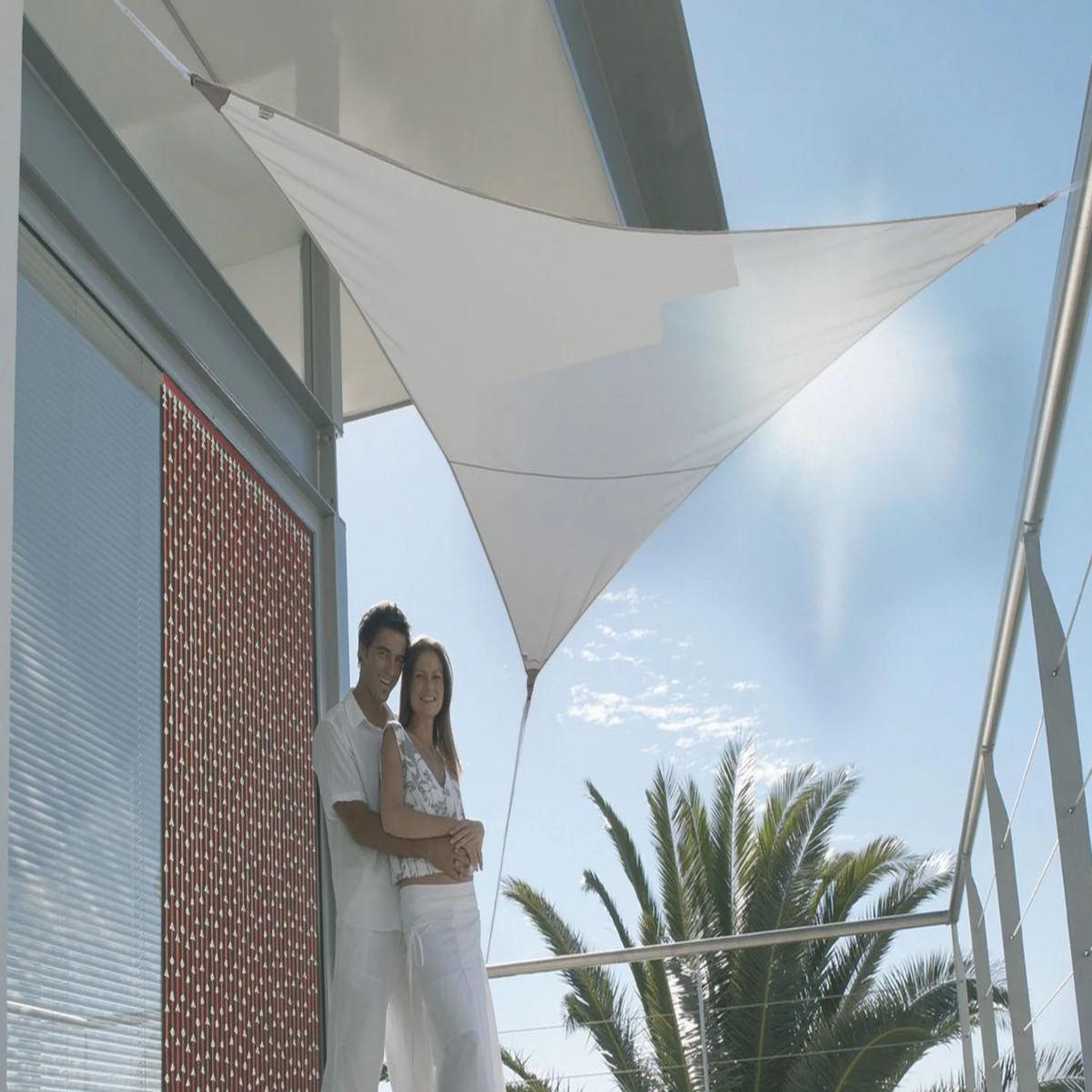 Jardiline Voile d'ombrage triangulaire serenity 5 x 5 x 5 m - taupe - jardiline