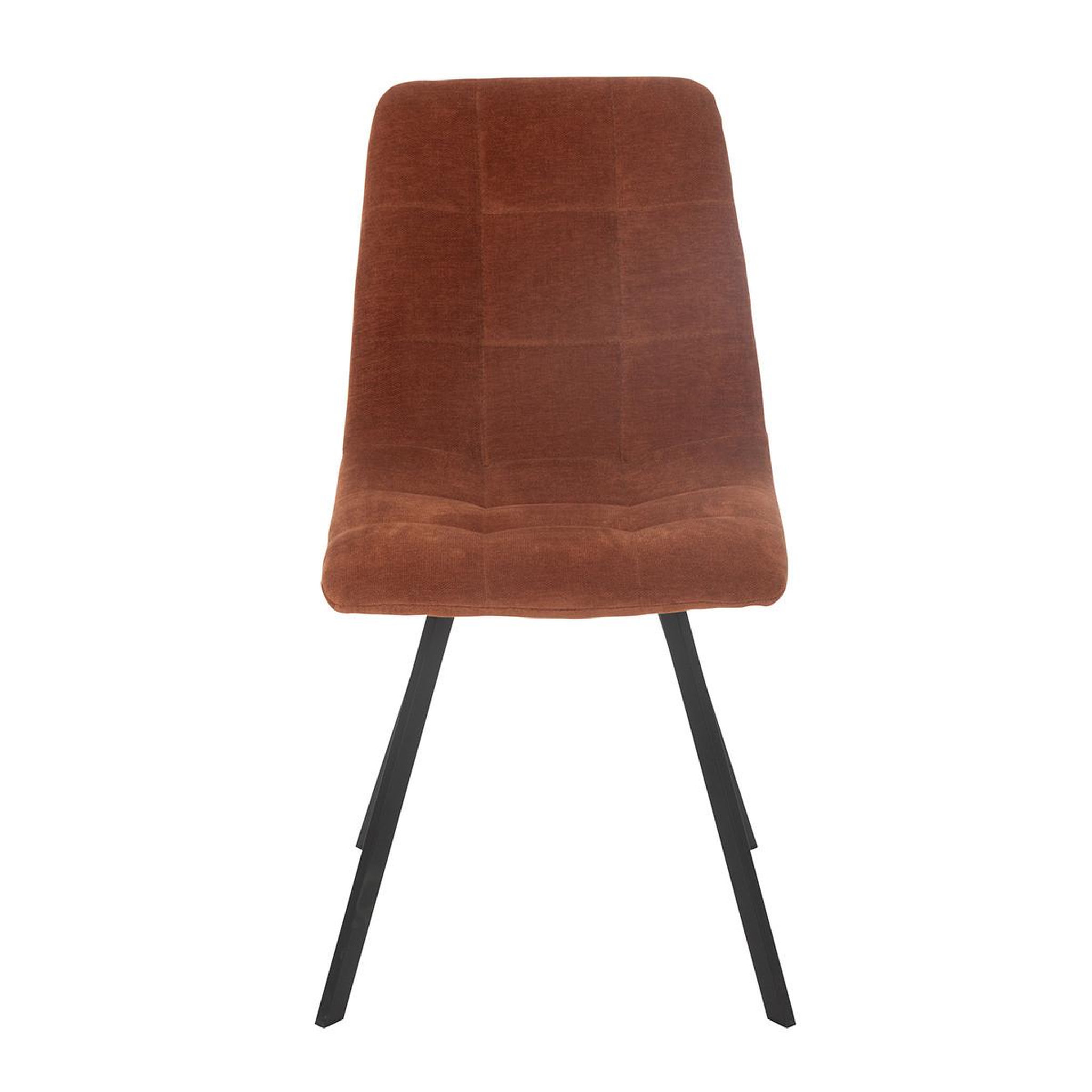 Voir la diapositive 2 : J-LINE Chaise matelassée  clark  85cm rouille