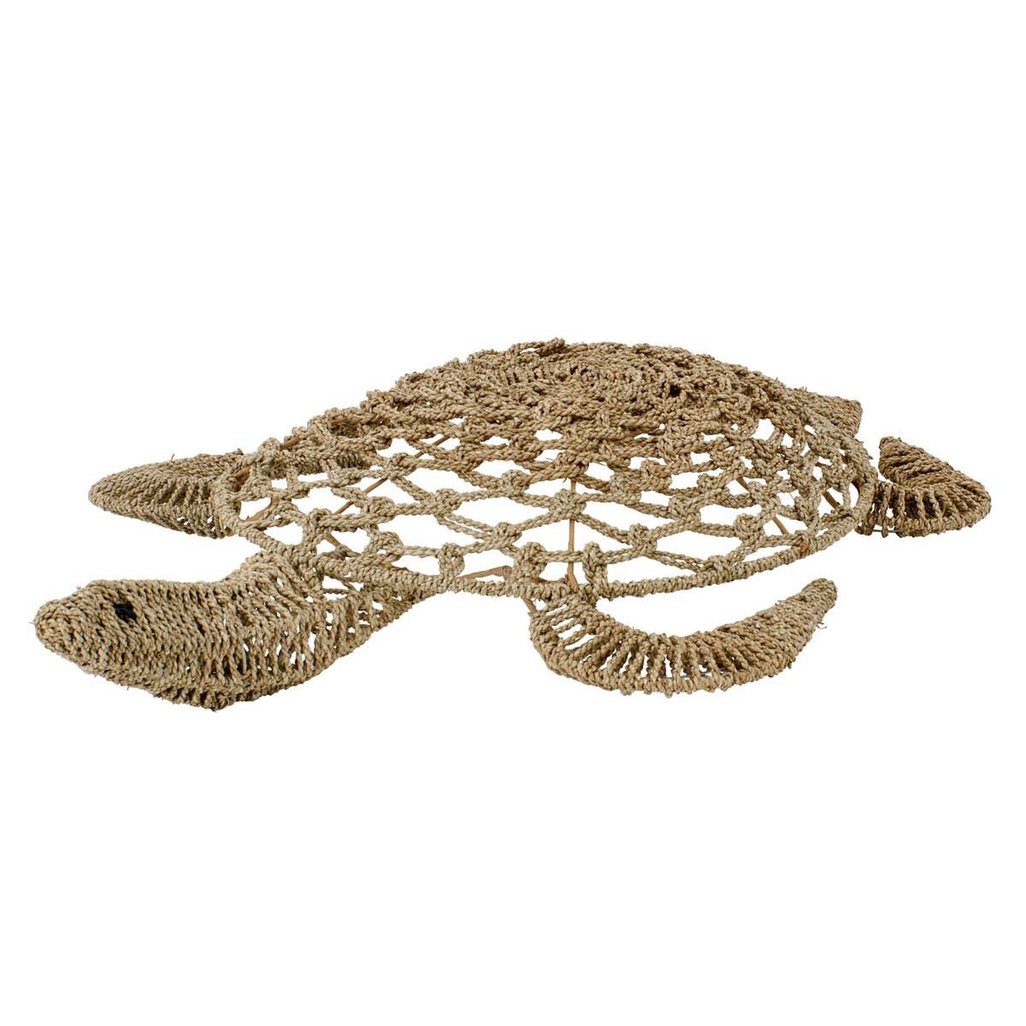 J-LINE Déco murale en jonc  tortue  110cm naturel
