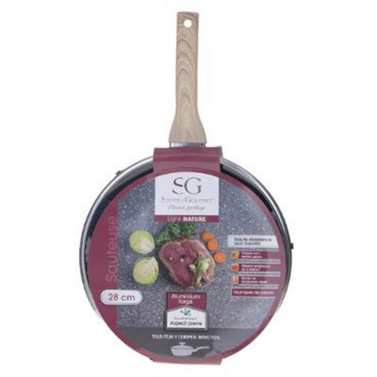 FIVE Sauteuse en Aluminium  Nature  28cm Gris