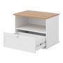 Voir la diapositive 3 : BEST MOBILIER Francesco - table de chevet - effet bois et blanc - 62 cm