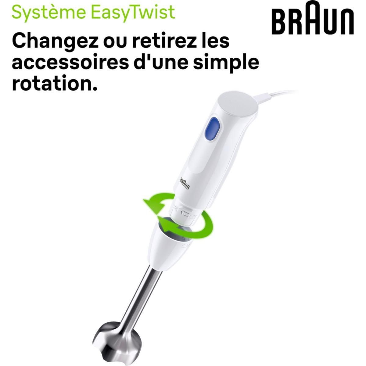 BRAUN Mixeur MQ10.201WMH MultiQuick 1 blanc 1 accessoire
