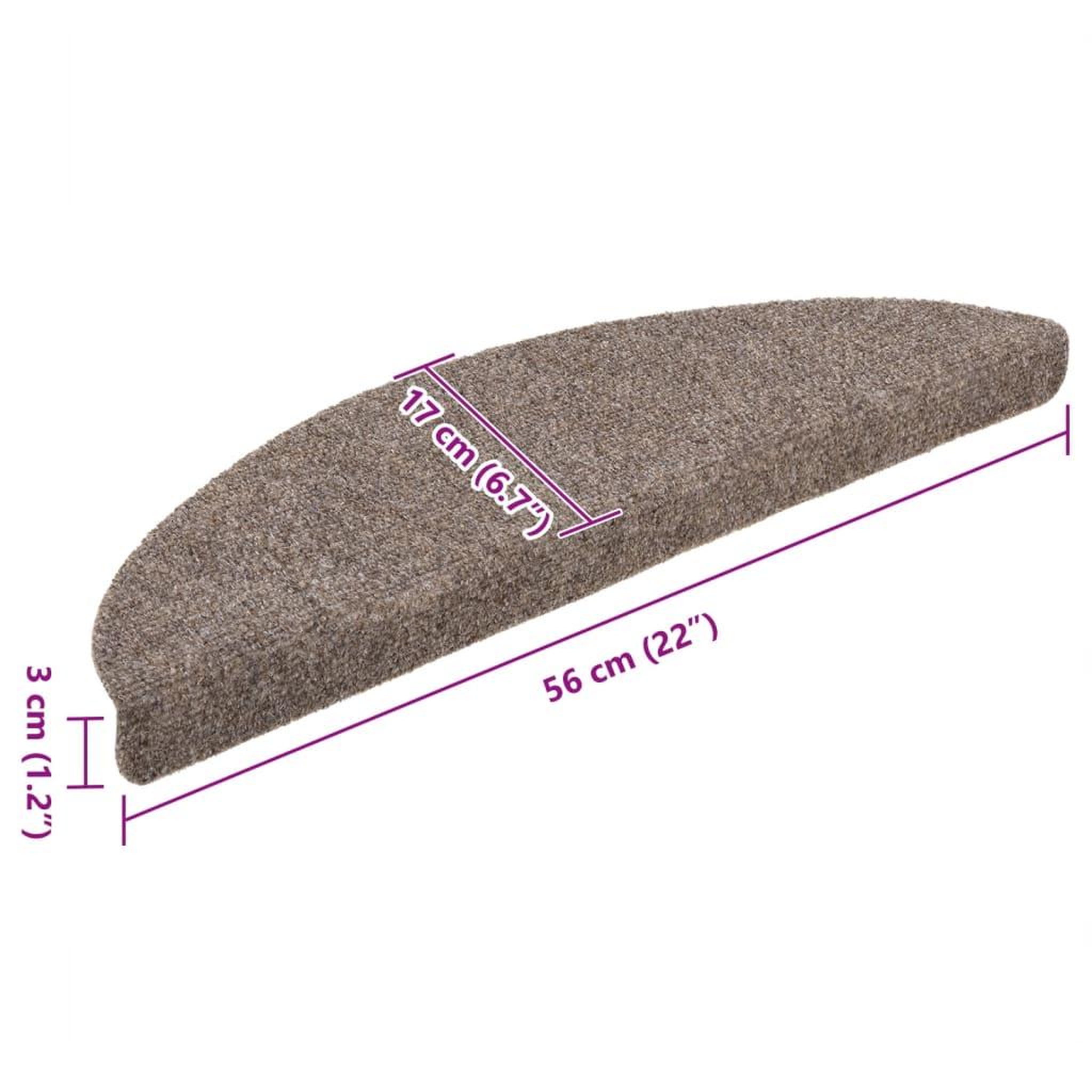 Voir la diapositive 6 : VIDAXL Tapis autoadhesifs de marches 5 pcs Creme 56x17x3 cm Aiguillete