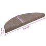 Voir la diapositive 6 : VIDAXL Tapis autoadhesifs de marches 5 pcs Creme 56x17x3 cm Aiguillete