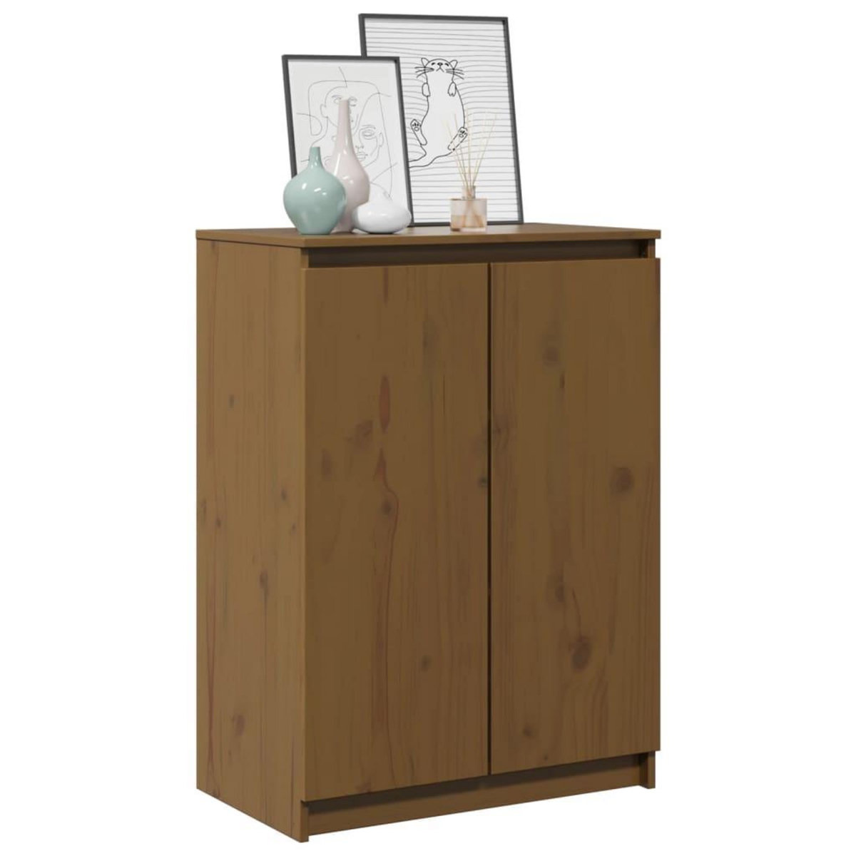 VIDAXL Buffet Marron miel 60x36x84 cm Bois de pin massif