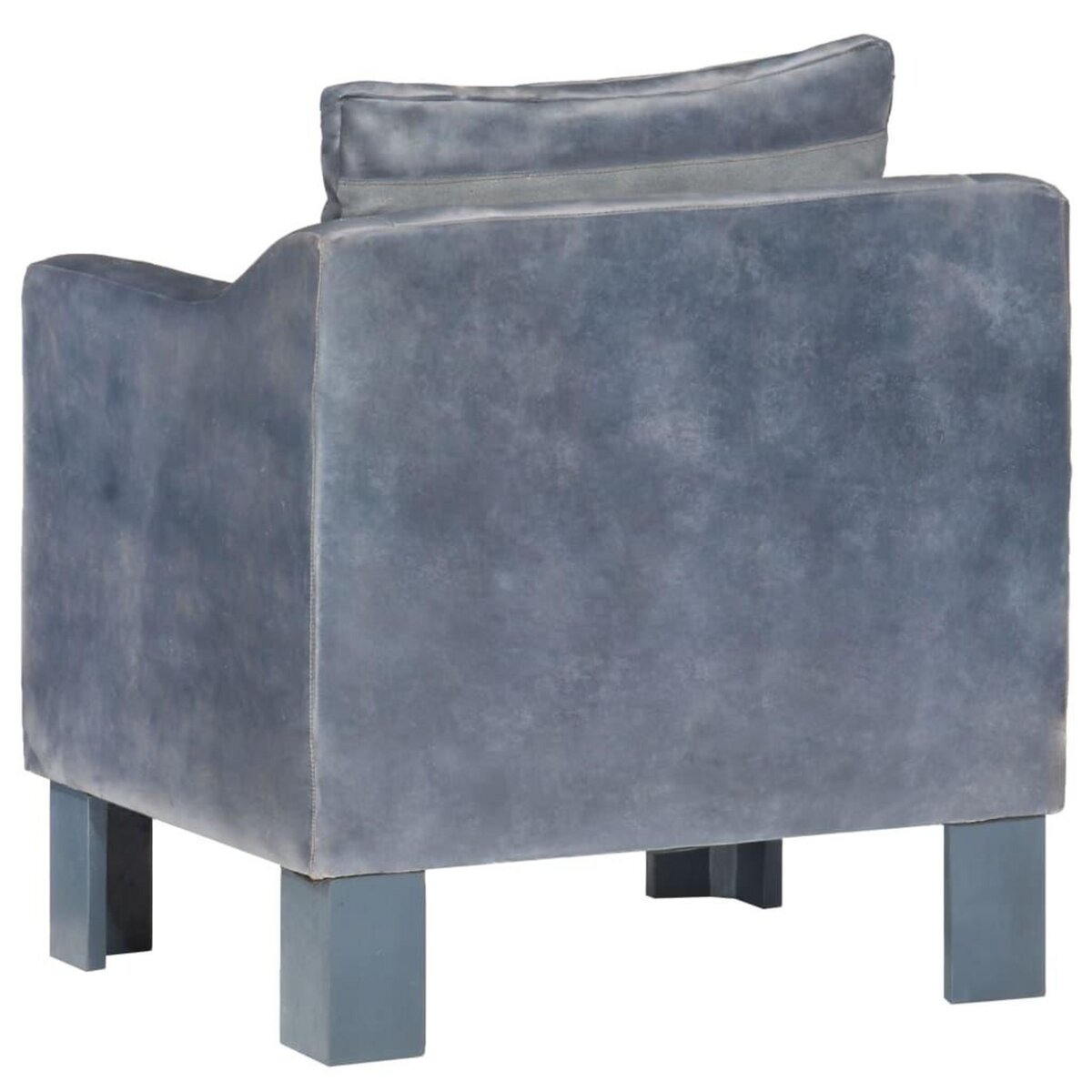 VIDAXL Chaise cabriolet Gris cuir veritable